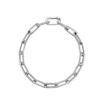 14kt Gold Diamond Paperclip Bracelet
