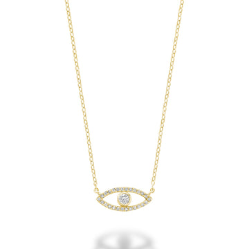 14kt Gold Evil Eye Pendant