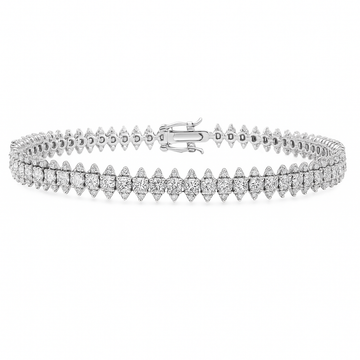 18kt Gold Medium Diamond Spike Bracelet