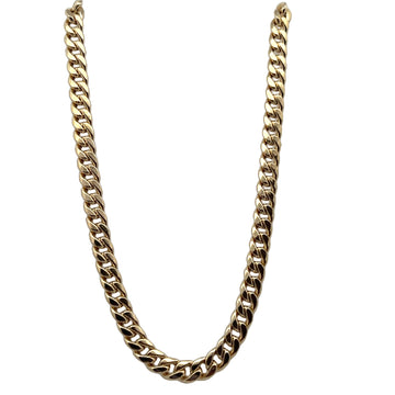 10kt Yellow Gold 5.35mm 24 Inch Hollow Curb Chain