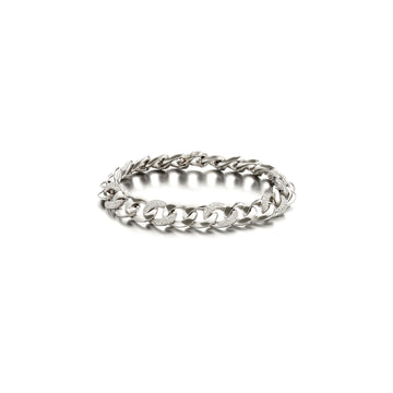 18kt White Gold 10mm Diamond Cuban Link Bracelet