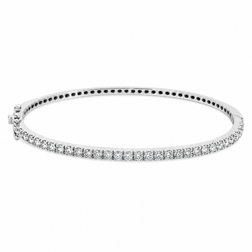 18kt Gold Claw Set Diamond Bangle