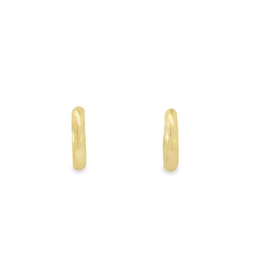 18kt Yellow Gold Oval Huggie Earrings