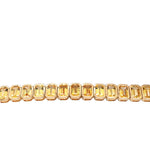 18kt Yellow Gold Emerald Cut Yellow Sapphire Tennis Bracelet