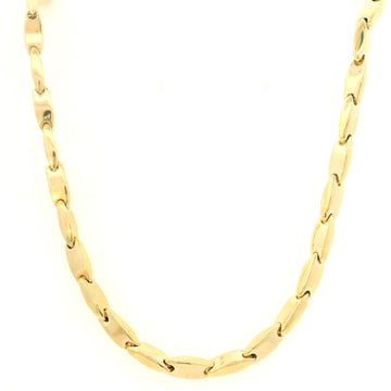 18kt Yellow Gold Oval Link Opposing Necklace