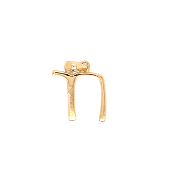 14kt Yellow Gold Chai 16.5MM with Thin High Polish Finish Pendant