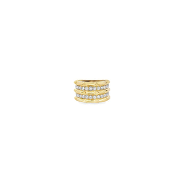 18kt Yellow Gold Rectangular Prism Diamond Ring