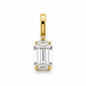 14kt Yellow Gold Octagonal Step Cut Lab-Grown Diamond Pendant