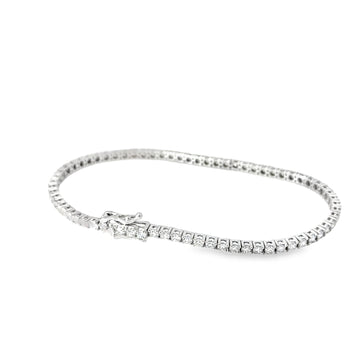 14kt White Gold 3.10ct Lab Grown Diamond Tennis Bracelet