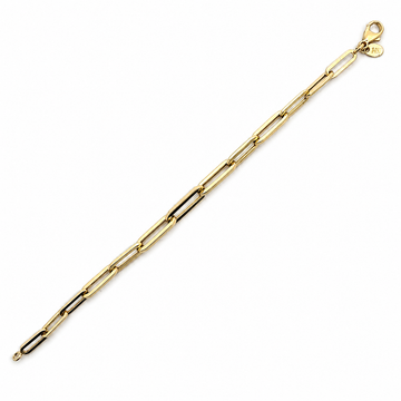 14kt Yellow Gold Paperclip Bracelet 6mm x 5.3mm