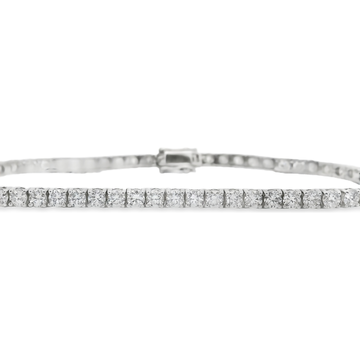 18kt White Gold 5.62ct Diamond Tennis Bracelet