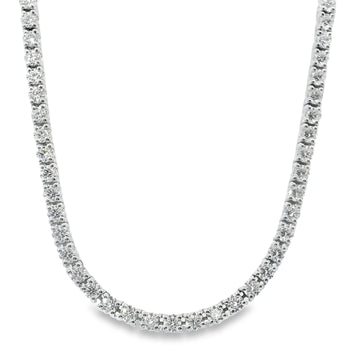 18kt White Gold 9.60ct Diamond Tennis Necklace