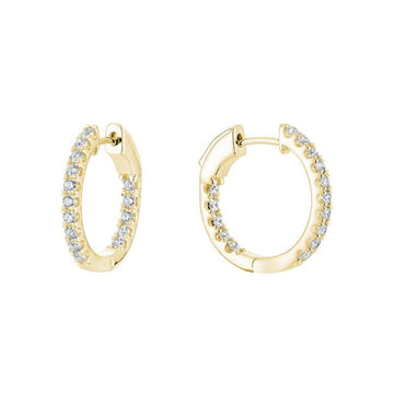 Inside Out Diamond Hoop Earrings 0.65cts
