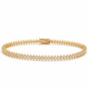 18kt Gold Small Diamond Spike Bracelet
