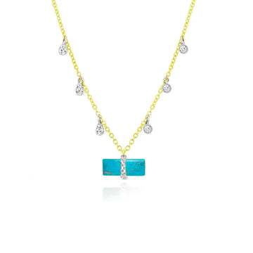 14kt Yellow Gold Snake Chain Diamond Necklace
