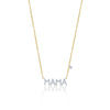 14kt Yellow Gold Diamond Uppercase Mama Necklace