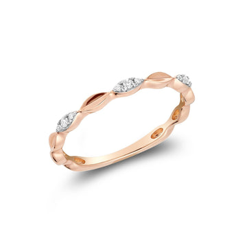 10kt Gold Marquise Diamond Stacker Ring