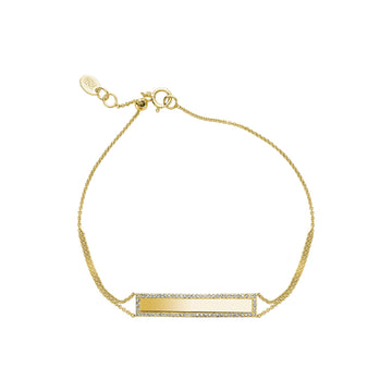 14kt Gold Diamond Pavé Diamond Plated Bracelet