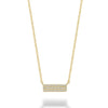 10kt Gold Pavé Three Row Diamond Bar Necklace