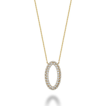 Double Oval Diamond Necklace
