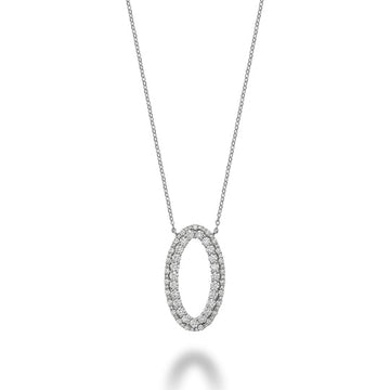 Double Oval Diamond Necklace
