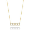 14kt Yellow Gold Bar Necklace with Diamonds