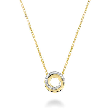 10kt Gold Whirl Diamond Pendant