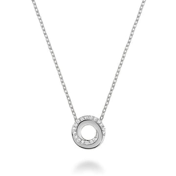10kt Gold Whirl Diamond Pendant