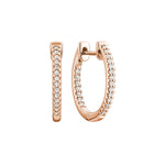 10kt Rose Gold Small Inside Out Hoop Earrings