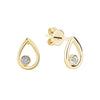 10kt Gold Pear Shape Illusion Diamond Stud Earrings