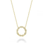 10kt Gold Round Marquise Diamond Necklace