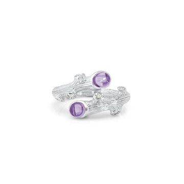 Michael Aram Enchanted Forest Amethyst and Diamond Ring