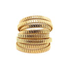 18kt Yellow Gold 8 Row Coil Ring