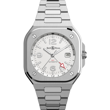 Bell & Ross BR05 GMT WHITE Bracelet BR05G-SI-ST/SST