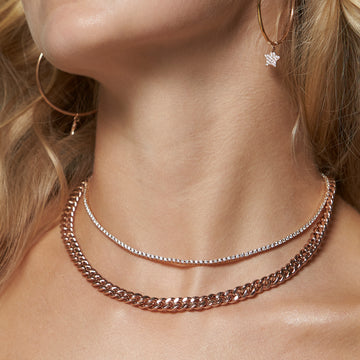 18kt 10.29ct Diamond Tennis Necklace