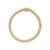 Yellow Gold Small Diamond Curb Link Bracelet