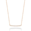 14kt Gold Curved Diamond Bar Necklace