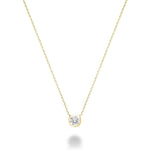 14kt Gold Bezel Set Diamond Necklace