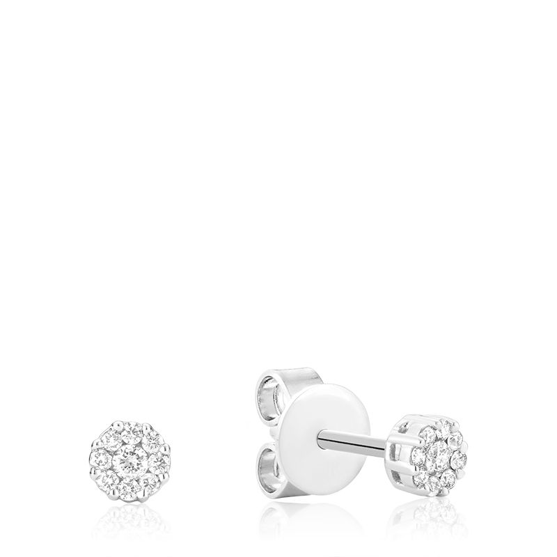 Diamond Cluster Earrings 0.15ct