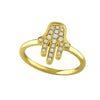 18kt Gold Diamond Hamsa Ring
