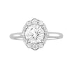 18kt White Gold Oval Diamond Engagement Ring With Halo