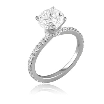 18kt White Gold Diamond Belt Ring