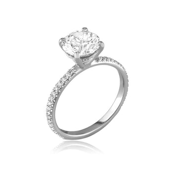 18kt White Gold Diamond Engagement Ring
