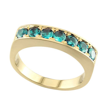 18kt Yellow Gold Sea Green Apatite Ring
