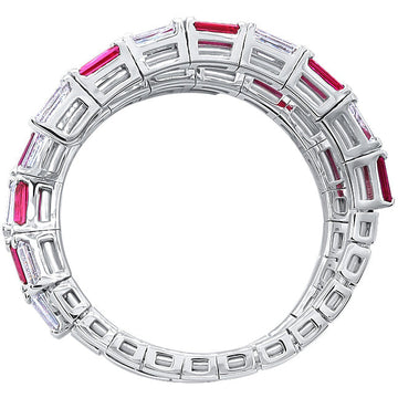 18kt White Gold Ruby and Diamond Wrap Ring