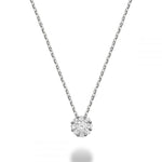 14kt White Gold Cluster Necklace 0.50cts