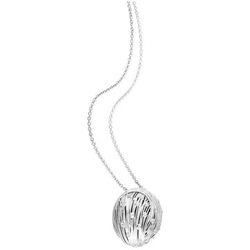18kt White Gold Diamond Weave Necklace