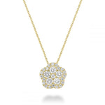 14kt Gold Floral Diamond Necklace