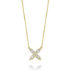 14kt Yellow Gold Marquise Flower Necklace