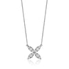 14kt Gold Marquise Flower Diamond Necklace
